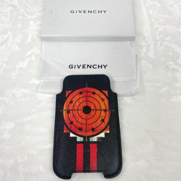 NIB Auc Givenchy Printed Bullseye Coated Canvas Phone Case - Picture 2 of 11